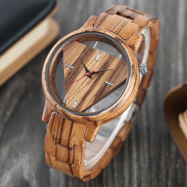 ceas transparent lemn