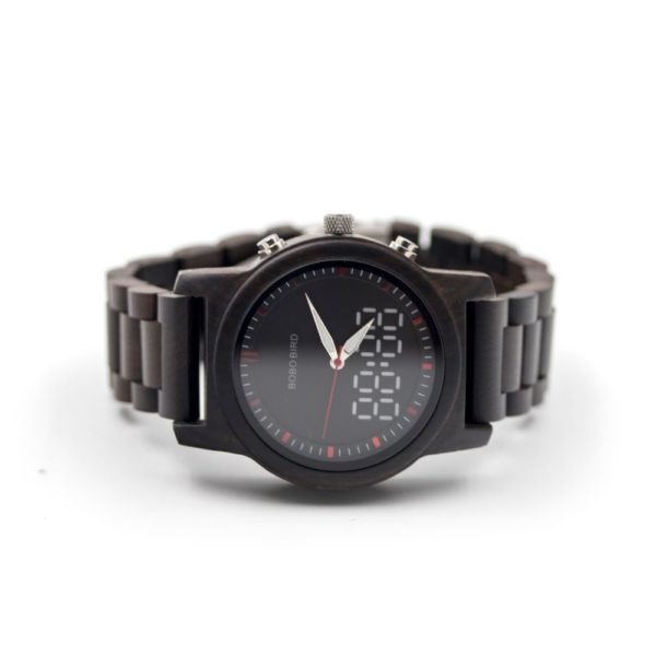 ceas lemn digital analog