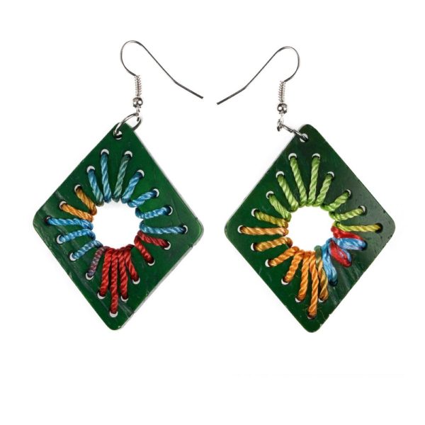 cercei handmade romb cercei handmade romb