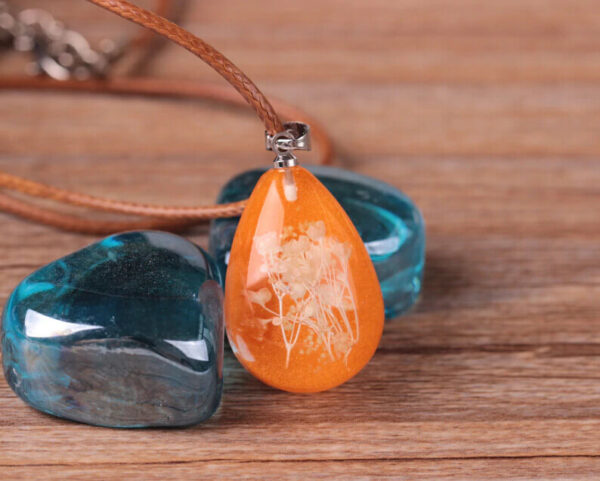 colier piatra orange